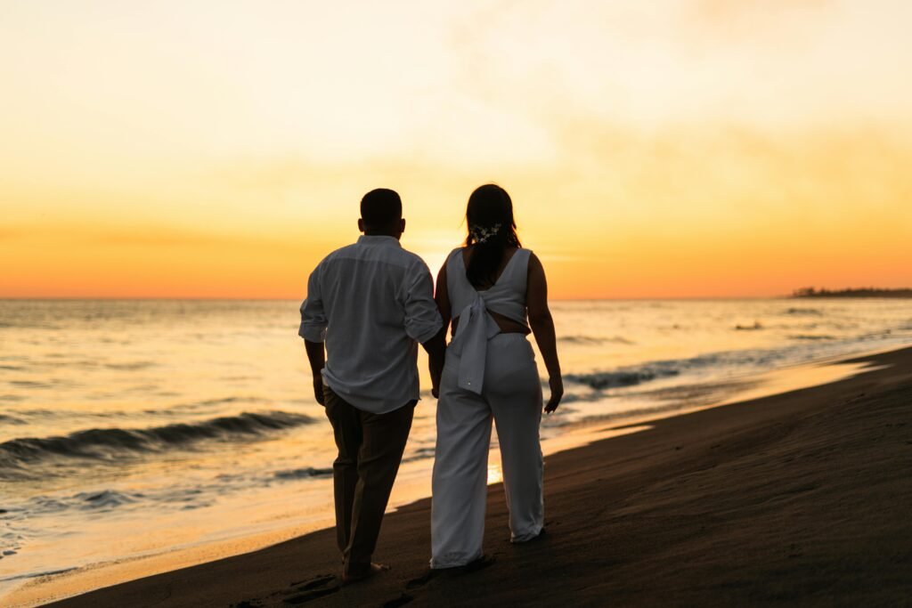 romantic-beach-sunset-stroll-for-couples